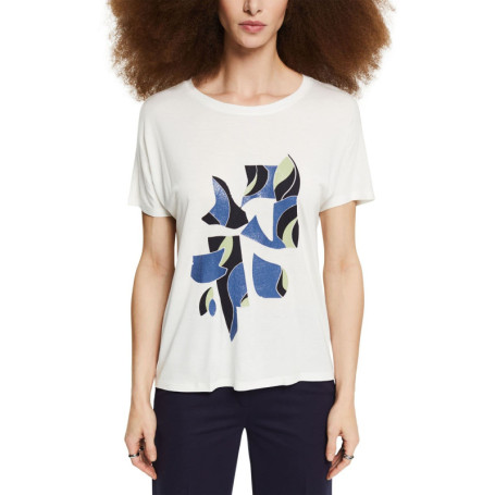 T-Shirt Écru à Manches Courtes pour Femme - ESPRIT