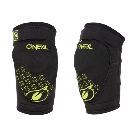 Genouillères O'NEAL BMX VTT Downhill pour Enfants - Protection Légère Noir Jaune Fluo