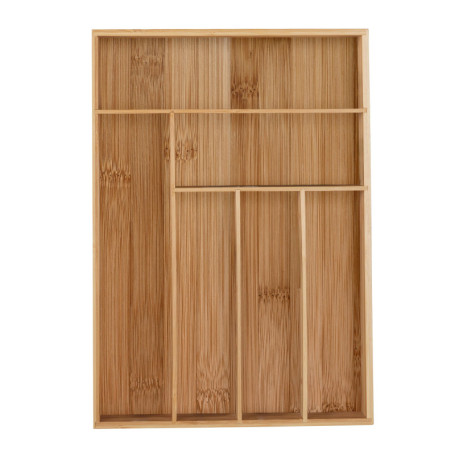 Organisateur de Tiroir en Bambou Relaxdays avec 6 Compartiments