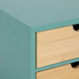 Organiseur de Bureau en Bambou et MDF avec 4 Tiroirs - Menthe