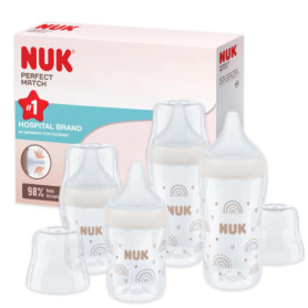 Set de Biberons NUK Perfect Match - 4 pièces avec Tétines en Silicone