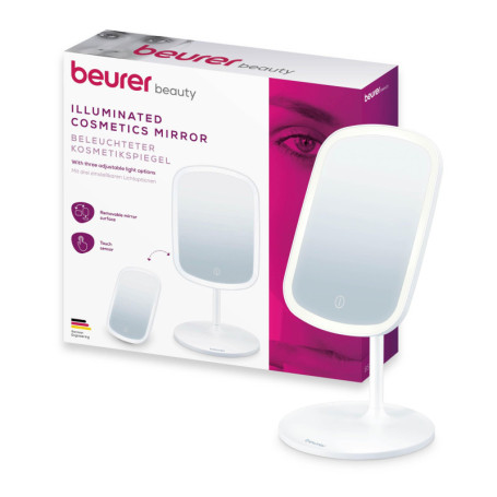 Miroir Cosmétique Beurer BS 47 avec Éclairage Tactile et Support Magnétique