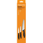 Fiskars Set de Couteaux de Cuisine 3 Pièces - Acier Inoxydable