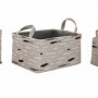 Set de basket DKD Home Decor Marron Gris Orange Polyester (40 x 30 x 20 cm) (3 U 129,99 €
