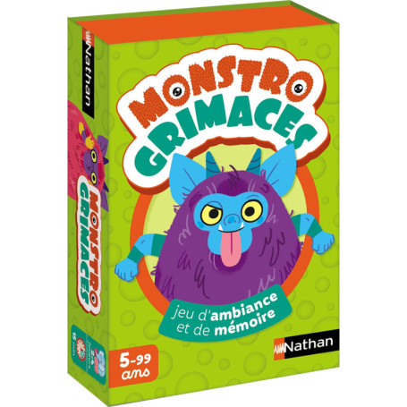 Nathan - Monstro Grimaces, Jeu de Cartes Amusant pour Enfants dès 5 Ans
