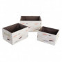 Set de basket DKD Home Decor Marron Gris Orange Polyester (32 x 24 x 18 cm) (3 U 92,99 €