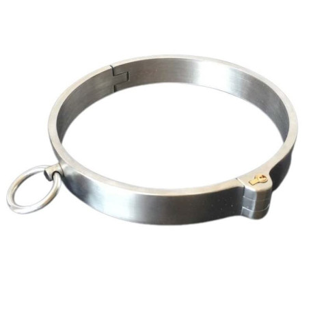 Collier de contention en acier verrouillable pour bondage