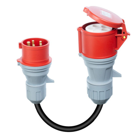 Adaptateur CEE 16A à 32A Triphasé Étanche - 380-415V, 5 Pôles