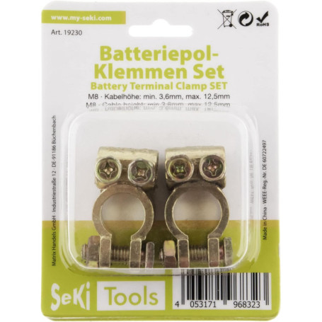 Lot de Bornes de Batterie Universelles en Laiton pour Voiture et Bateau