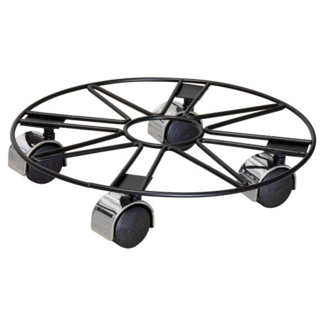 Support à roulettes élégant pour pot de fleur Étoile Noire - Ø 30 cm