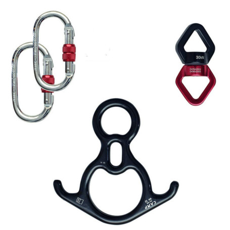 Poulie Rotative RXRENXIA 30 kN avec Mousquetons pour Balançoires et Danse Aérienne