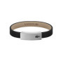 Bracelet en cuir noir pour homme Lacoste - Collection PORT