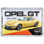 Plaque Vintage Opel GT 1968 en Métal - Décoration Rétro pour Passionnés de Voitures