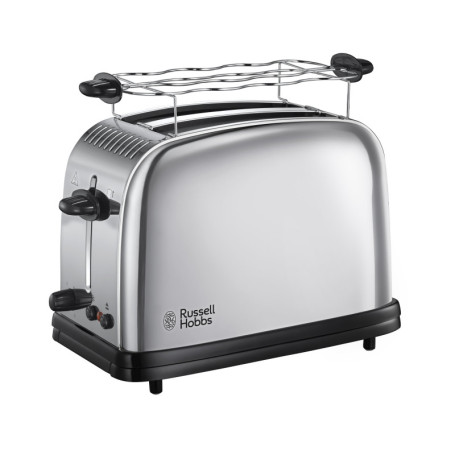 Grille Pain Russell Hobbs Chester Inox pour 2 Tranches avec Réchauffe Viennoiserie