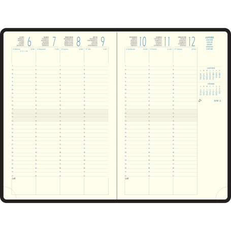 Recharge Agenda de Bureau Eurotime 2026 - Semainier 16x24 cm - Exacompta
