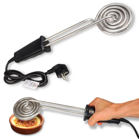 Brûleur à Sucre Électrique Rond 900W en Acier Inoxydable - GOLDMAN SERVICE