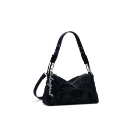 Sac à main Desigual Bergamo Floral en cuir noir avec bandoulière amovible