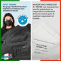 Masques Chirurgicaux FFP3 Noir - 25 Pièces Certifiés CE Fabrication Italienne
