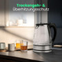 Bouilloire en Verre Clatronic 1,7L avec Couvercle Sécurisé et Indicateur de Niveau