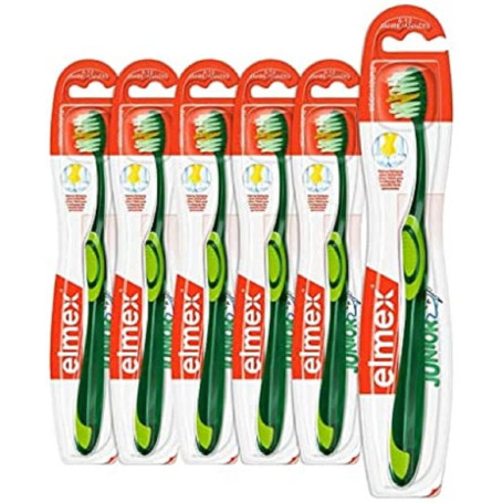 Brosses à dents Elmex Junior 6-12 ans - Pack de 6 couleurs assorties