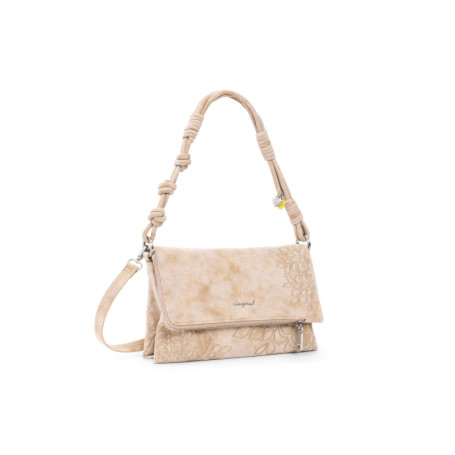 Sac à épaule Desigual Sierra Sand Murano Beige avec Détails Brodés