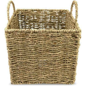 Panier de rangement rectangulaire en jonc de mer Jean & Len