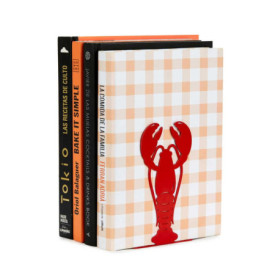 Serre-Livres Lobster Rouge en Métal - Design Original Homard