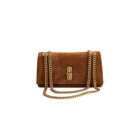 Sac à main Mini Dual Chain en daim cuivre Marc Jacobs