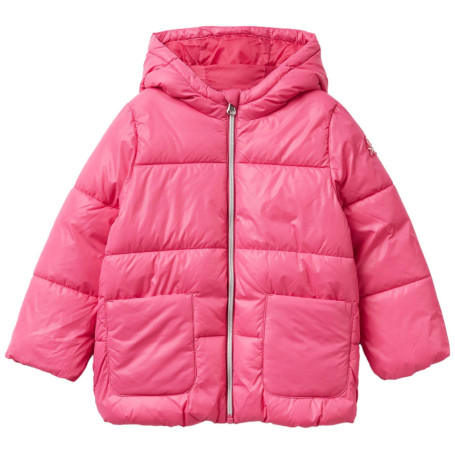 Veste Fille Aubergine United Colors of Benetton avec Capuche