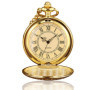 Montre de Poche Vintage Dorée avec Chaîne - Élégance Rétro