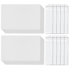 Set de Table Transparent Lavable - Lot de 10 avec Pochettes à Couverts
