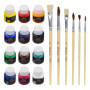 Kit de Peinture Textile Samlonge - 12 Couleurs Vives avec Pinceaux Inclus