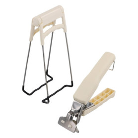 Samlonge Lot de 2 Pinces Anti-brûlure en Acier Inoxydable pour Cuisine