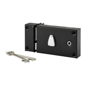 Serrure Horizontale THIRARD à Fouillot - 6 Gorges - Noir - 140x88 mm avec 2 Clés