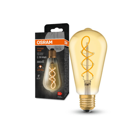 Ampoule LED Osram Vintage 1906® E27 Sphérique Or 4W