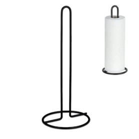 Porte Essuie-Tout Noir en Métal - Support Pratique pour Cuisine