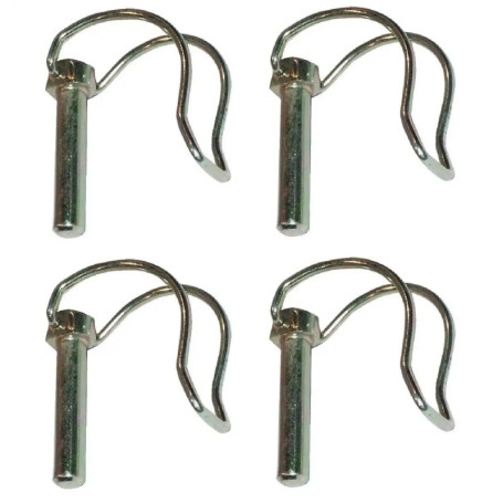 Goupilles demi-lune en acier zingué pour remorque et motoculture - 4 pièces