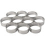 Lot de 10 Anneaux en Acier Inoxydable pour Donuts - 5 cm