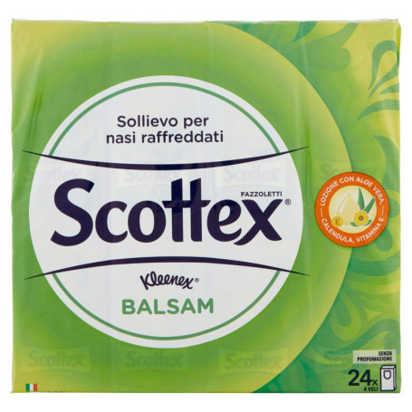 Mouchoirs Balsam Scottex - Étui de 24 Pièces Infusés