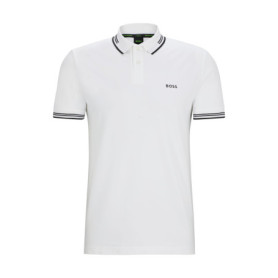 Polo Slim Fit en Coton Stretch BOSS Paul pour Hommes - Blanc