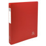 Classeur rigide Exacompta OPAK rouge avec étiquette - 4 anneaux ronds 30 mm