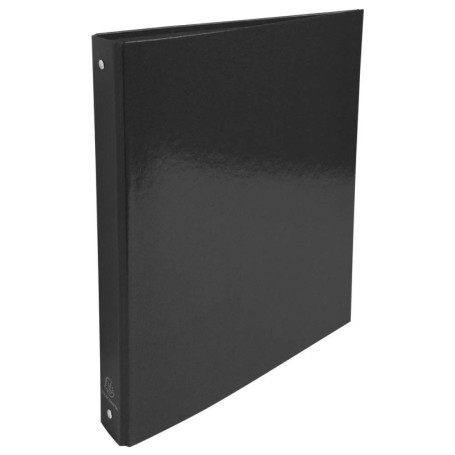 Classeur rigide Exacompta Iderama noir - Carton de 10 - 4 anneaux 30 mm