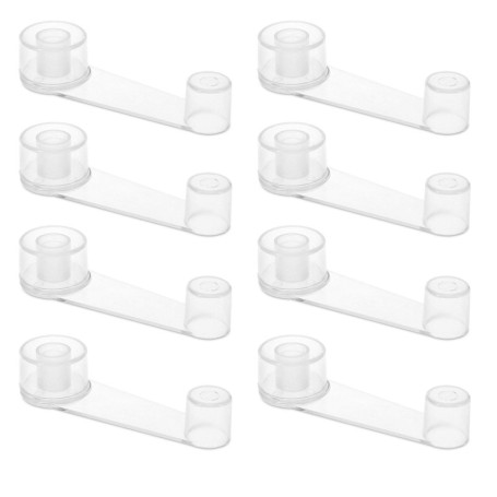 Lot de 8 Cales-Portes Adhésifs Navaris - Butoirs de Porte Autocollants 10,3 x 3 cm