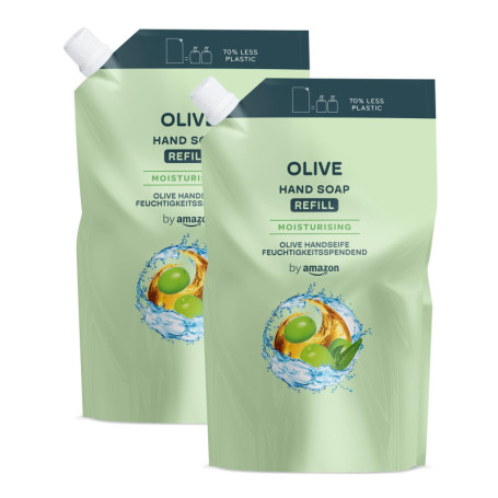 Recharge Savon pour les Mains Olive by Amazon - 2 x 1000 ml