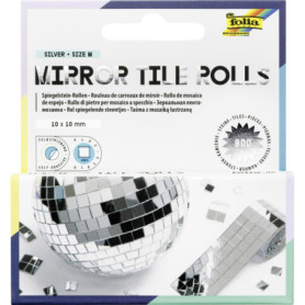 Rouleaux de Mosaïque Miroir Argenté - 2 Rouleaux de 4 cm x 1 m
