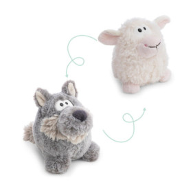 Peluche Loup Réversible 15 cm - Douceur 2 en 1 NICI