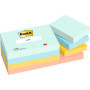 Pack de 12 Notes Autocollantes Post-it Couleurs Beach - 100 Feuilles par Bloc