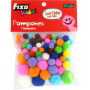 Kit de 100 Pompons Colorés FIXO pour Activités Manuelles