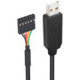 Câble USB vers TTL FTDI 5V - Adaptateur Série 6 Broches Noir 1m
