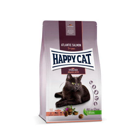 Happy Cat Nourriture Sèche Saumon pour Chats Stérilisés - 1,3 kg
